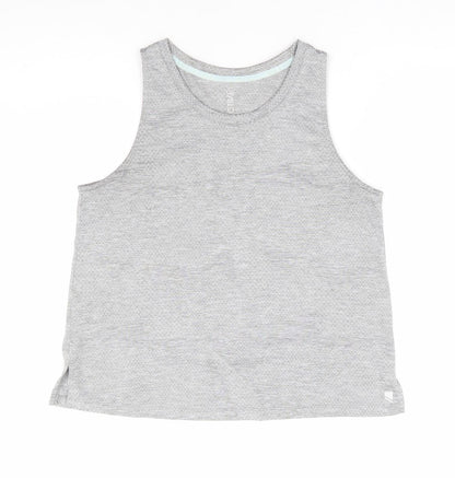 George Womens Grey Polyester Basic Tank Size S Round Neck Pullover