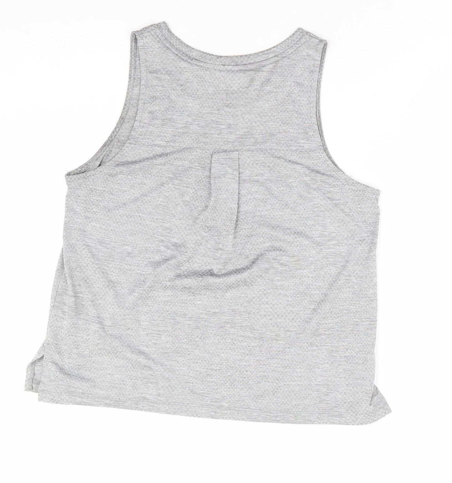 George Womens Grey Polyester Basic Tank Size S Round Neck Pullover