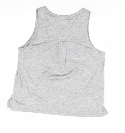 George Womens Grey Polyester Basic Tank Size S Round Neck Pullover