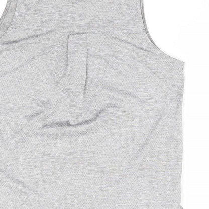 George Womens Grey Polyester Basic Tank Size S Round Neck Pullover