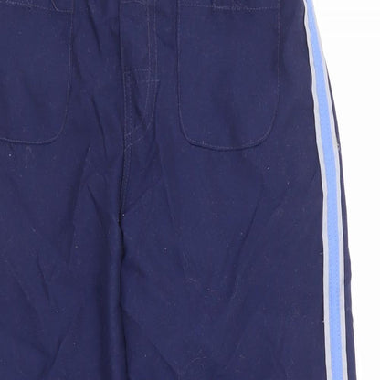 Sproggs Boys Blue Polyester Jogger Trousers Size 5-6 Years Regular Hook & Loop