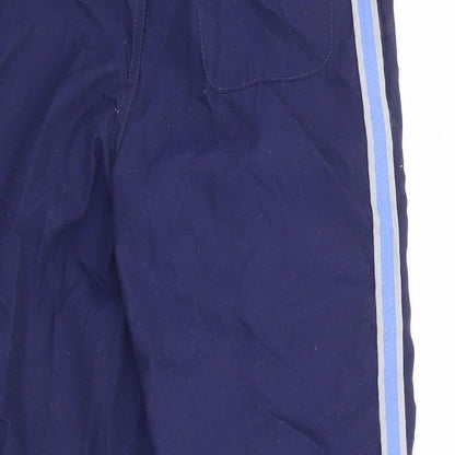 Sproggs Boys Blue Polyester Jogger Trousers Size 5-6 Years Regular Hook & Loop
