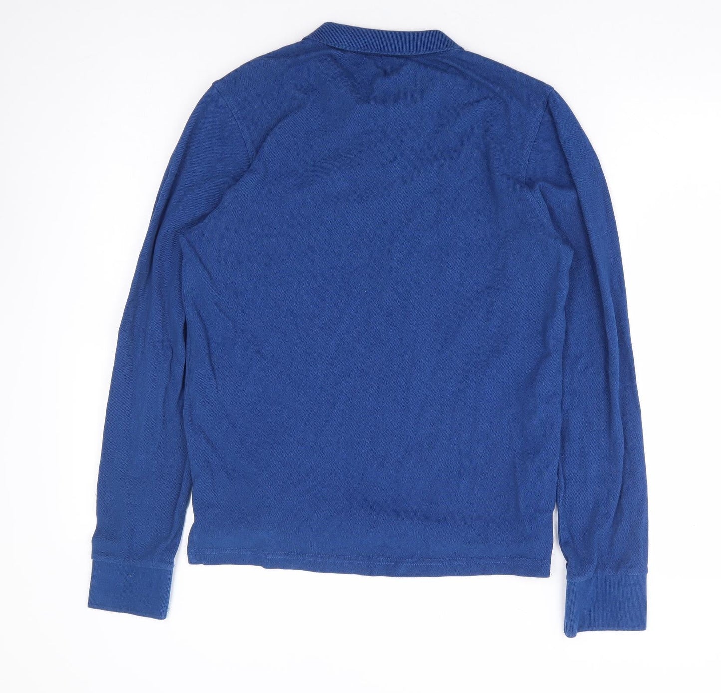 Industrialise Mens Blue Cotton Polo Size S Collared Button