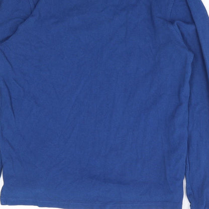 Industrialise Mens Blue Cotton Polo Size S Collared Button