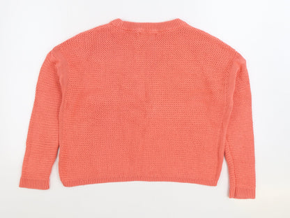 Womens UK Size L Marks and Spencer Pink Pullover Jumper