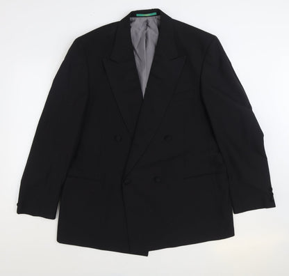 Mens UK Size 44 C&A Regular Black Suit Jacket