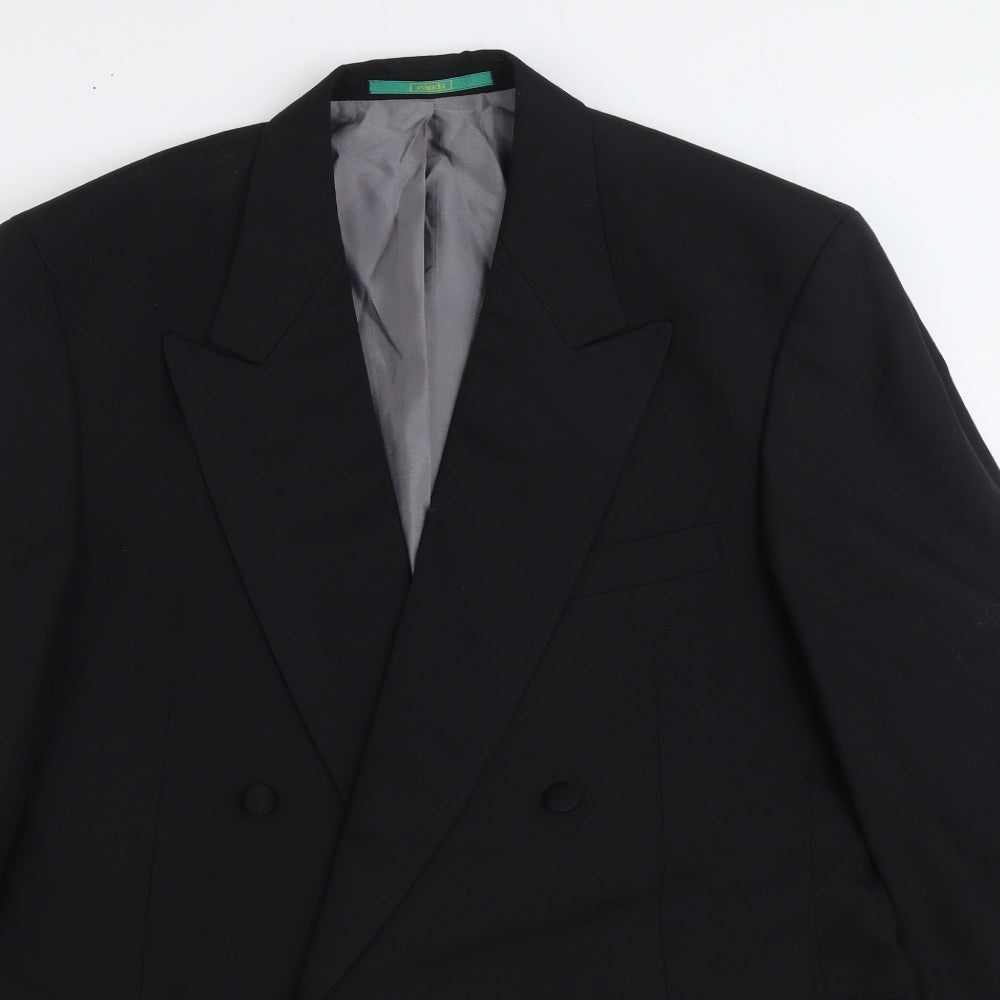 Mens UK Size 44 C&A Regular Black Suit Jacket