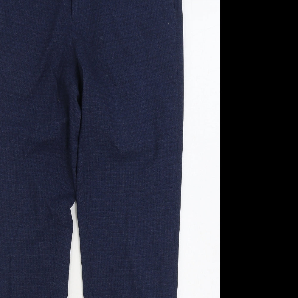 Burton Mens Blue Polyester Trousers Size 32 in L30 in Regular Zip