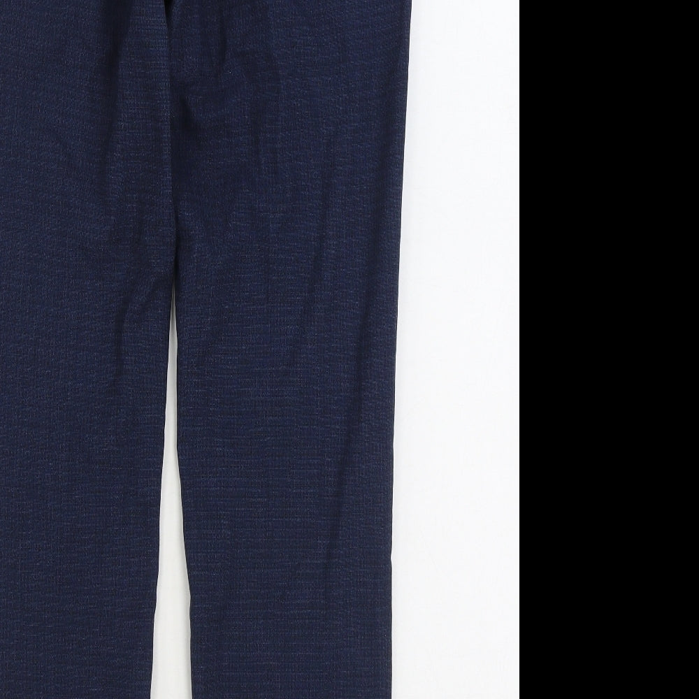 Burton Mens Blue Polyester Trousers Size 32 in L30 in Regular Zip