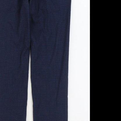 Burton Mens Blue Polyester Trousers Size 32 in L30 in Regular Zip