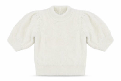 NEXT Girls White Mock Neck Nylon Pullover Jumper Size 10 Years Button