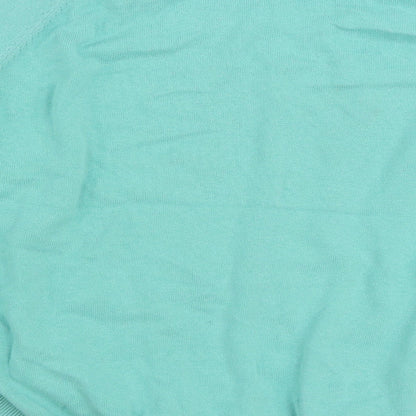 Damart Womens Blue Round Neck 100% Cotton Pullover Jumper Size 18