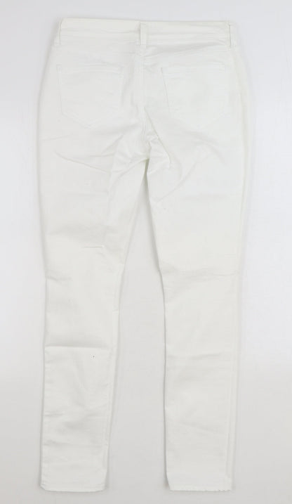 Old Navy Womens White Cotton Skinny Jeans Size 30 in L29 in Regular Zip