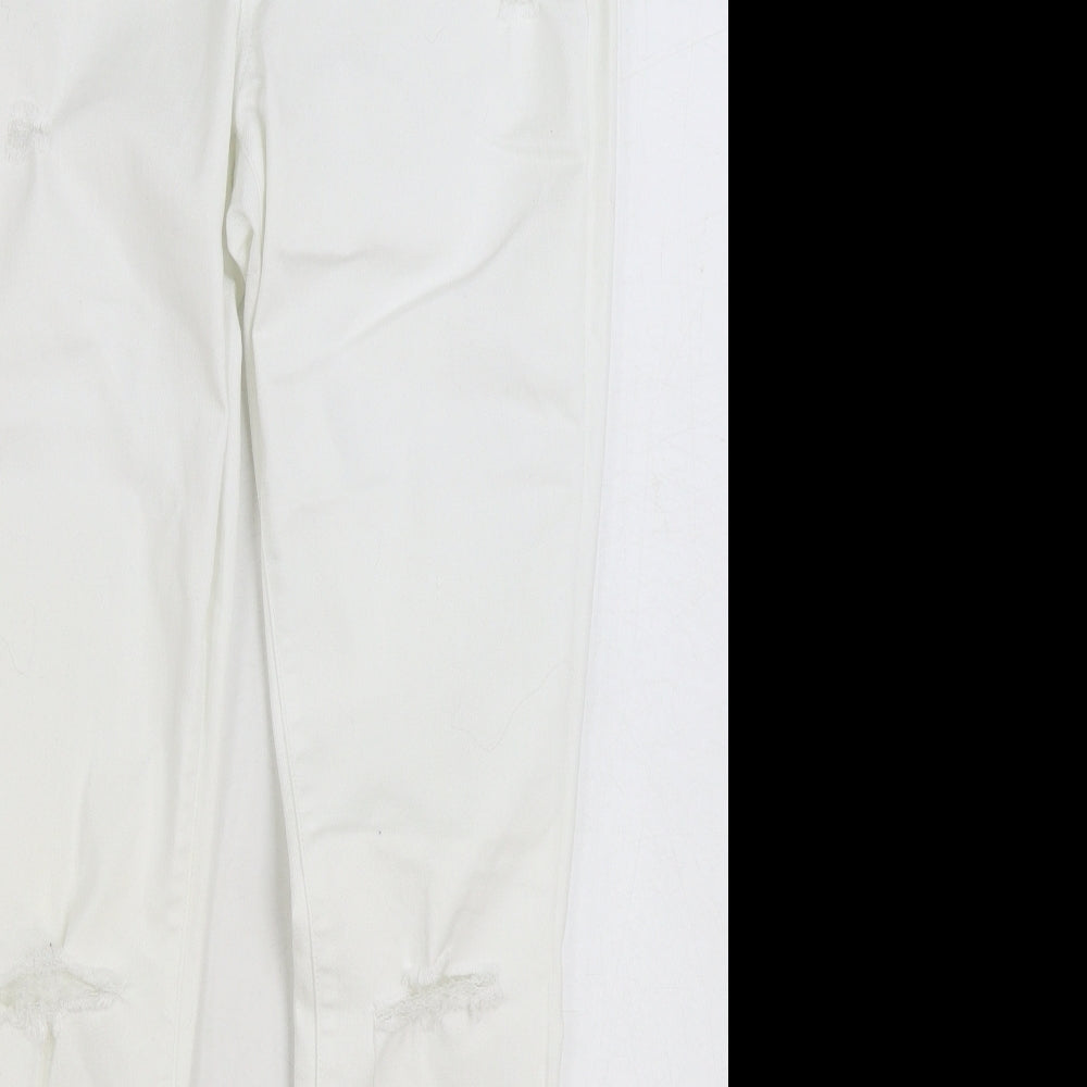 Old Navy Womens White Cotton Skinny Jeans Size 30 in L29 in Regular Zip