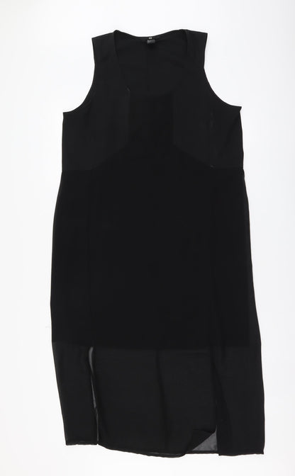 H&M Womens Black Polyester A-Line Size 16 Round Neck Pullover