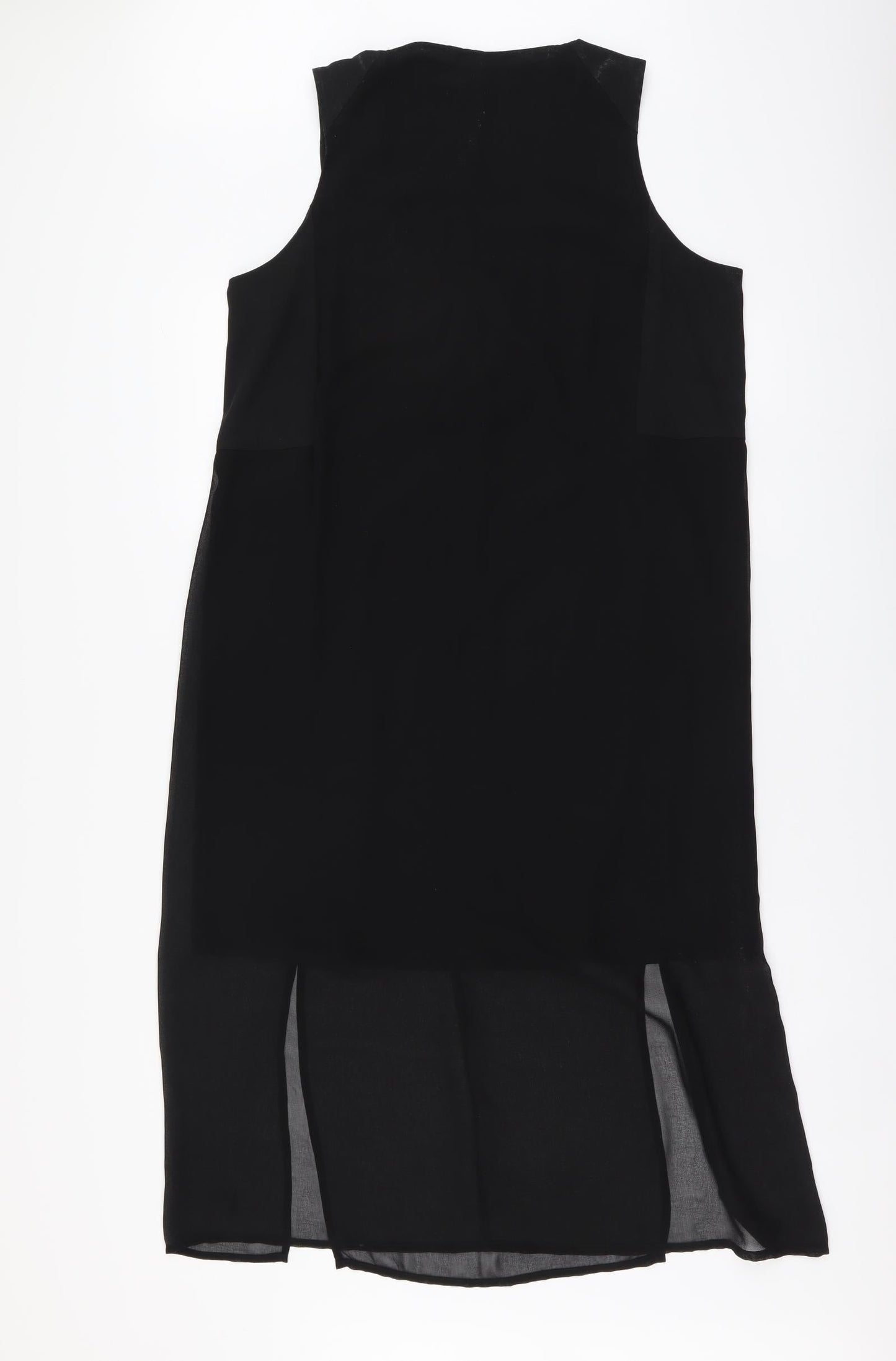 H&M Womens Black Polyester A-Line Size 16 Round Neck Pullover