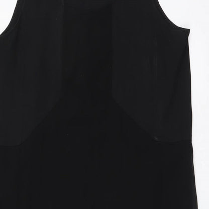 H&M Womens Black Polyester A-Line Size 16 Round Neck Pullover