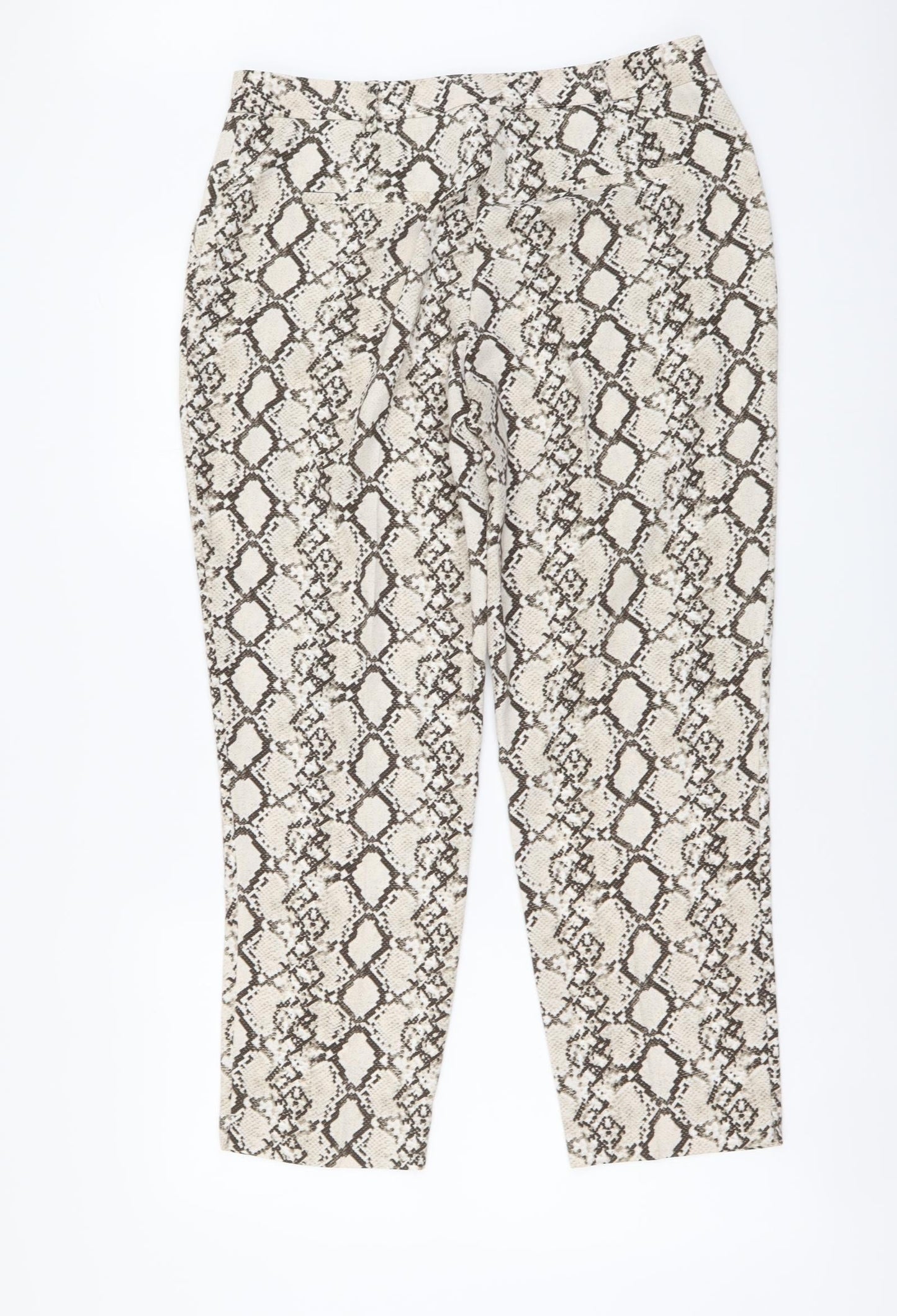 Womens UK Size 12 Dorothy Perkins Regular Fit Chino Beige Trousers