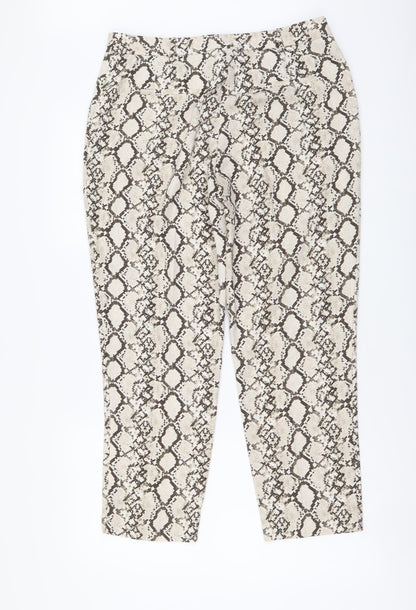 Womens UK Size 12 Dorothy Perkins Regular Fit Chino Beige Trousers