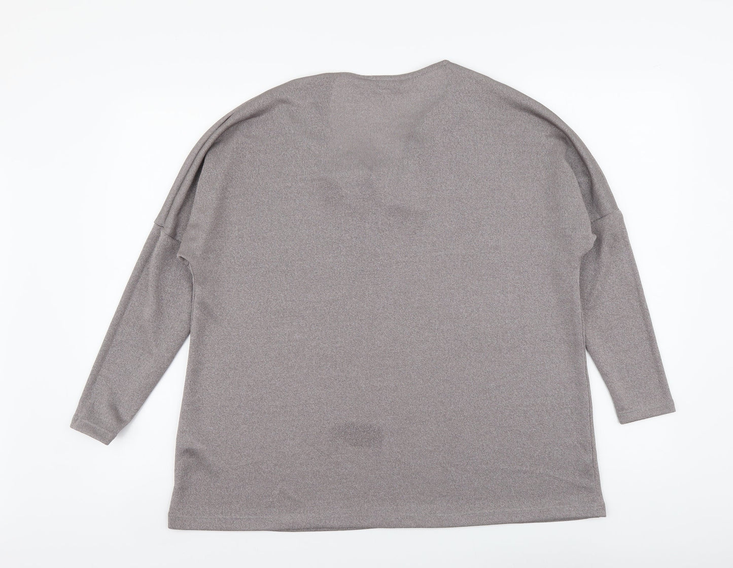 Womens UK Size S Gallery Grey Basic T-Shirt