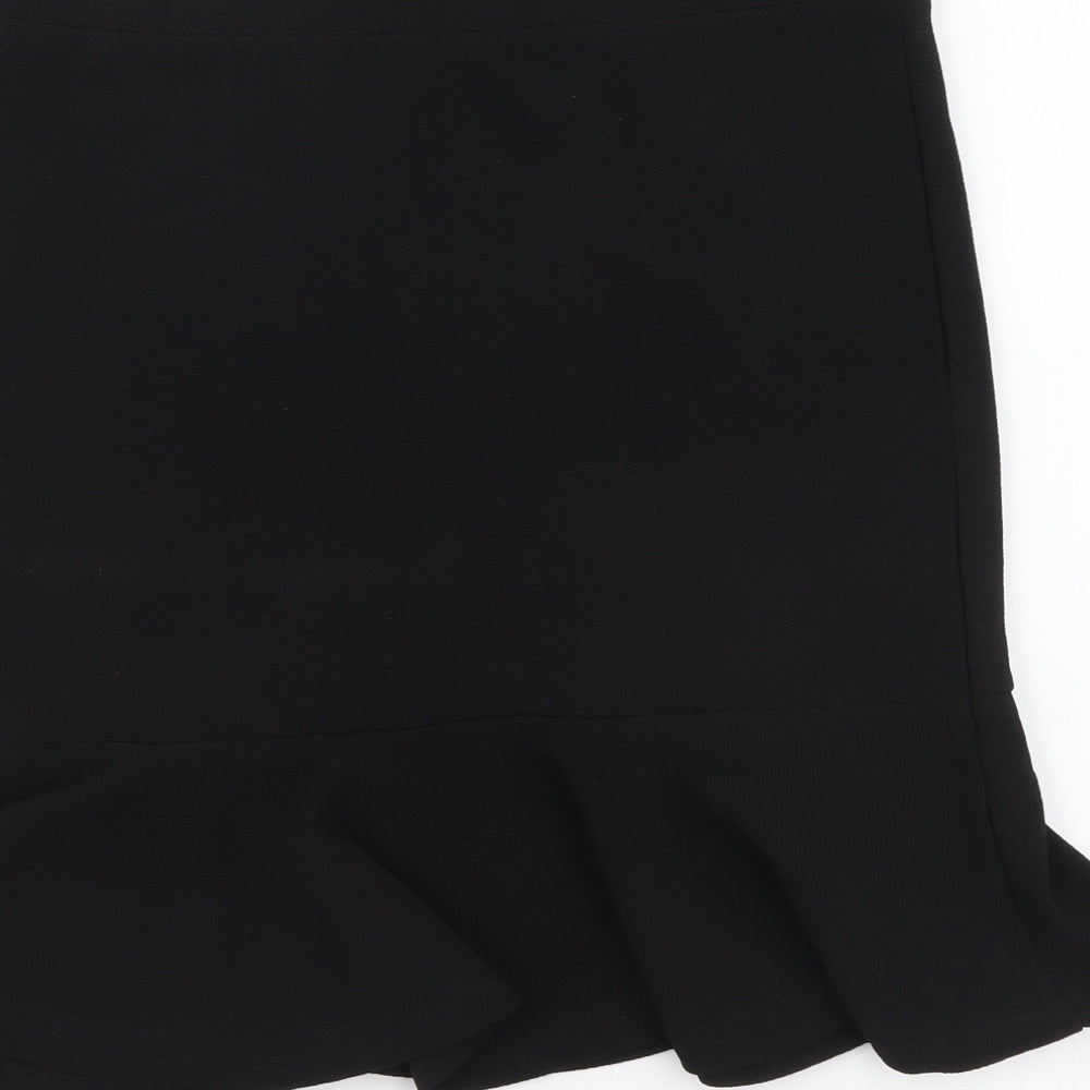 SheIn Womens Black Polyester Trumpet Skirt Size L Drawstring