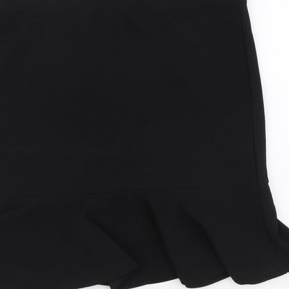 SheIn Womens Black Polyester Trumpet Skirt Size L Drawstring