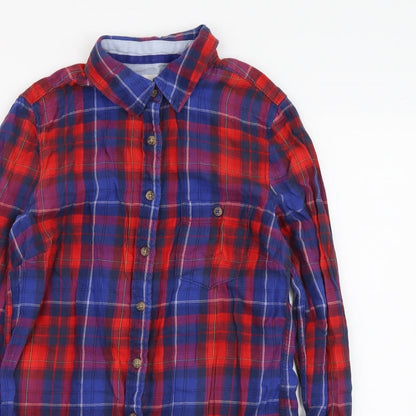 Womens UK Size S H&M Blue Basic Button-Up