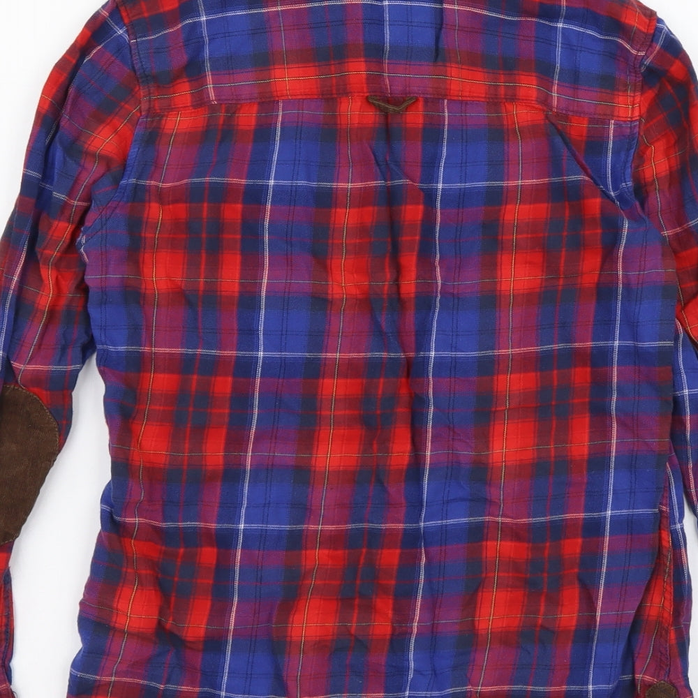 Womens UK Size S H&M Blue Basic Button-Up