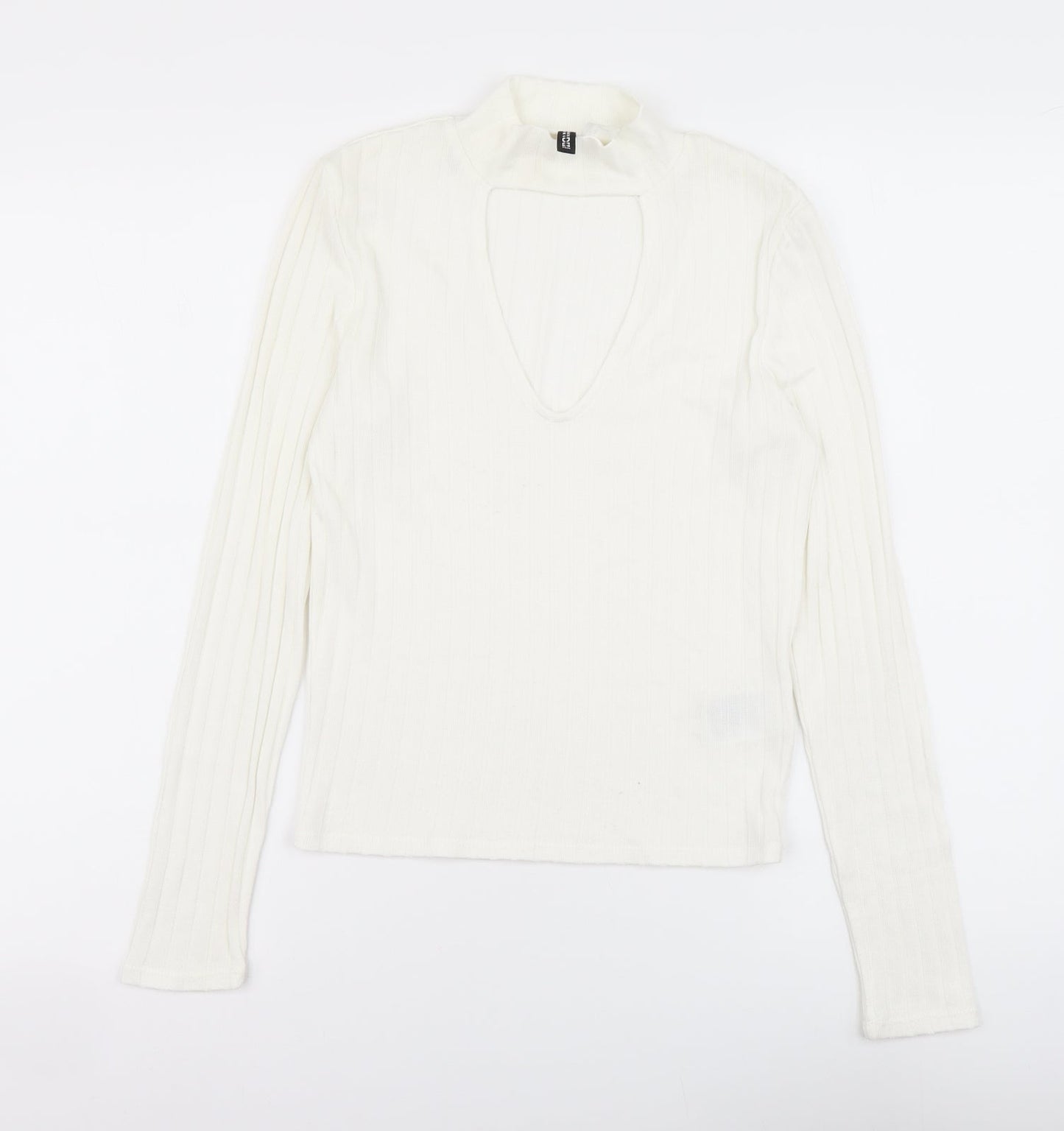 Womens UK Size S H&M Ivory Basic Blouse