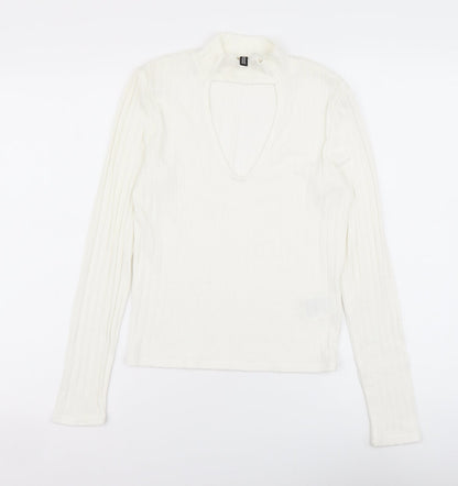 Womens UK Size S H&M Ivory Basic Blouse