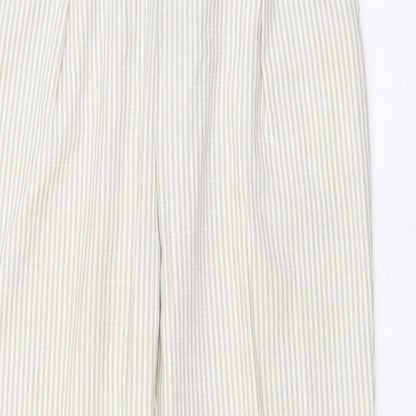 Womens UK Size S Stradivarius Regular Fit Chino Beige Trousers