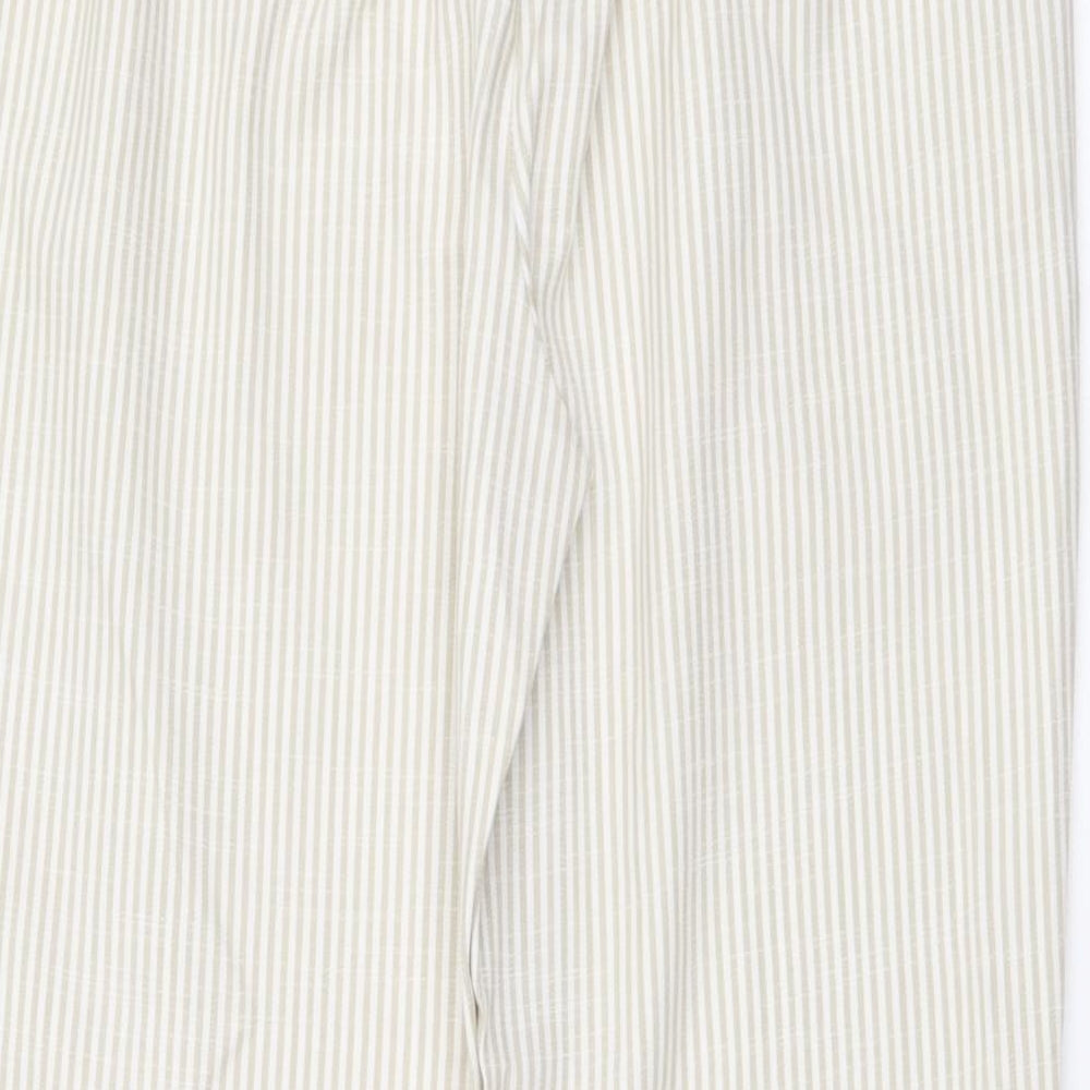 Womens UK Size S Stradivarius Regular Fit Chino Beige Trousers