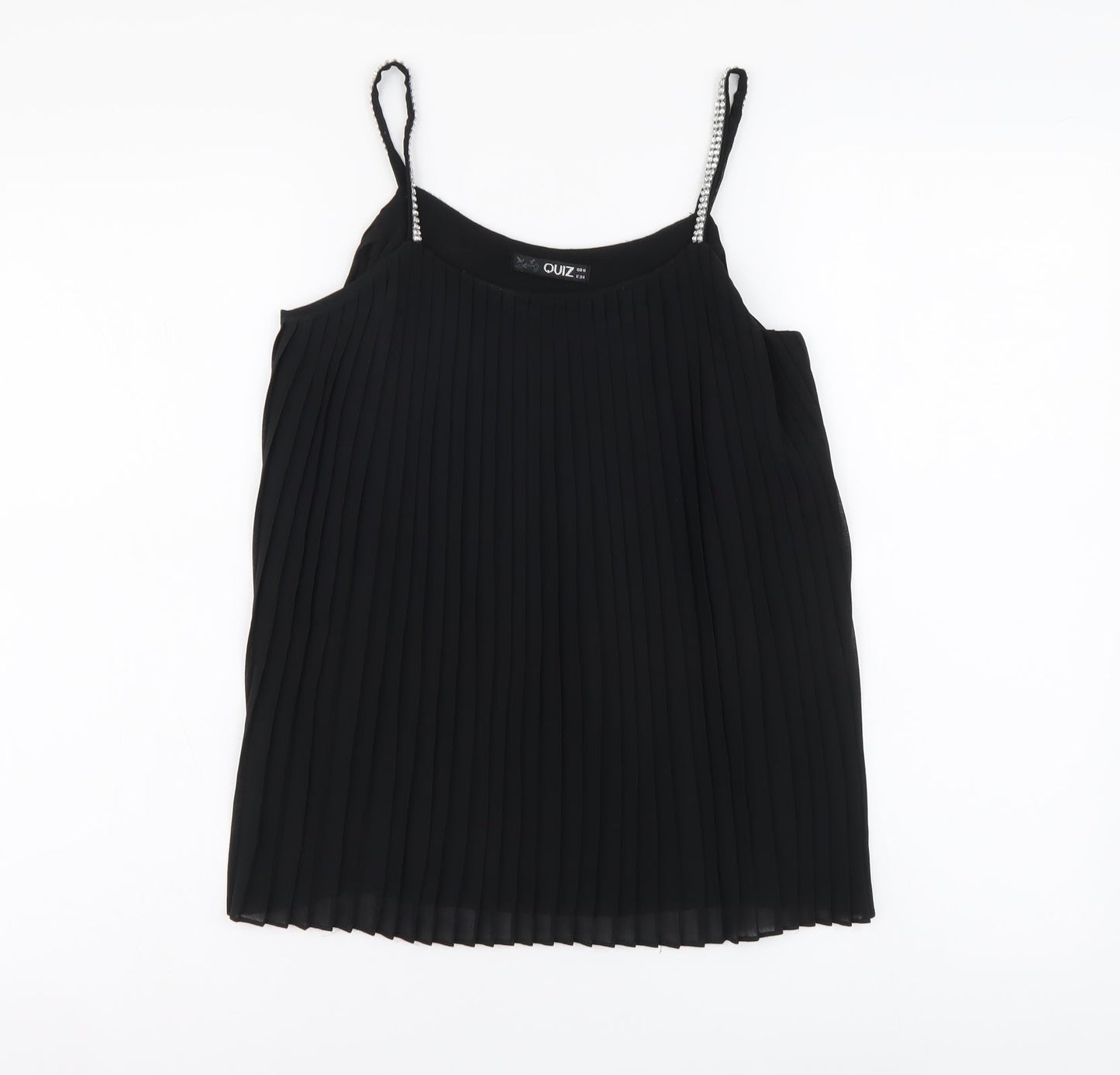 Womens UK Size 6 Quiz Black Camisole Blouse