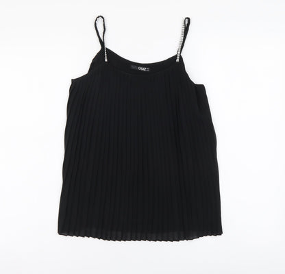 Womens UK Size 6 Quiz Black Camisole Blouse