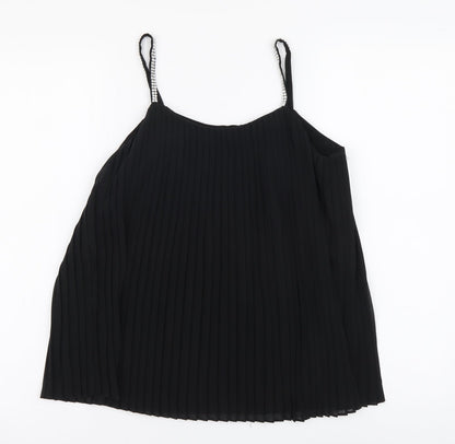 Womens UK Size 6 Quiz Black Camisole Blouse