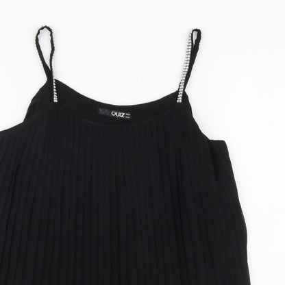 Womens UK Size 6 Quiz Black Camisole Blouse