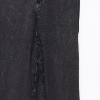 Denim & Co. Womens Grey Cotton Skinny Jeans Size 6 L25 in Regular Button