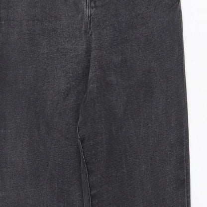 Denim & Co. Womens Grey Cotton Skinny Jeans Size 8 L25 in Regular Button