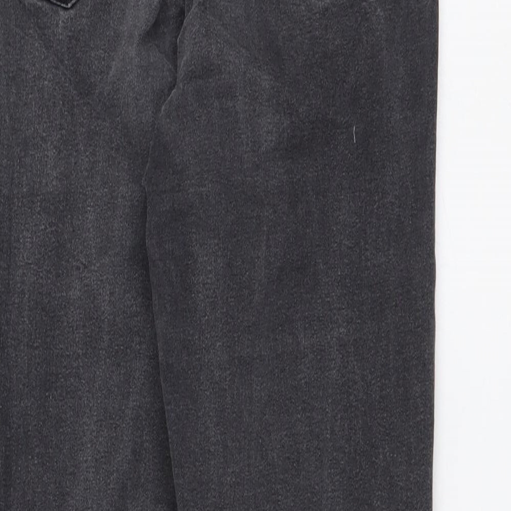 Denim & Co. Womens Grey Cotton Skinny Jeans Size 8 L25 in Regular Button