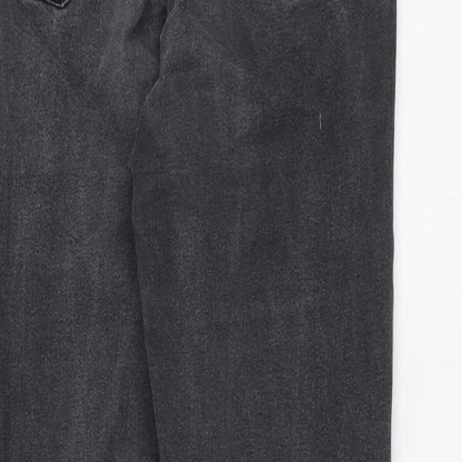 Denim & Co. Womens Grey Cotton Skinny Jeans Size 8 L25 in Regular Button