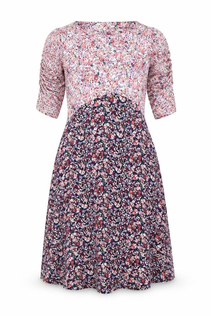 Preworn Womens Multicoloured Floral Viscose A-Line Size S V-Neck Pullover