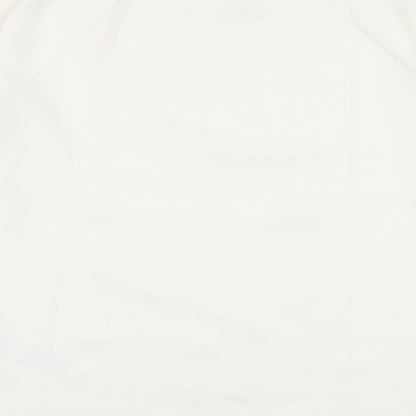 Womens UK Size 12 Preworn Ivory Basic T-Shirt