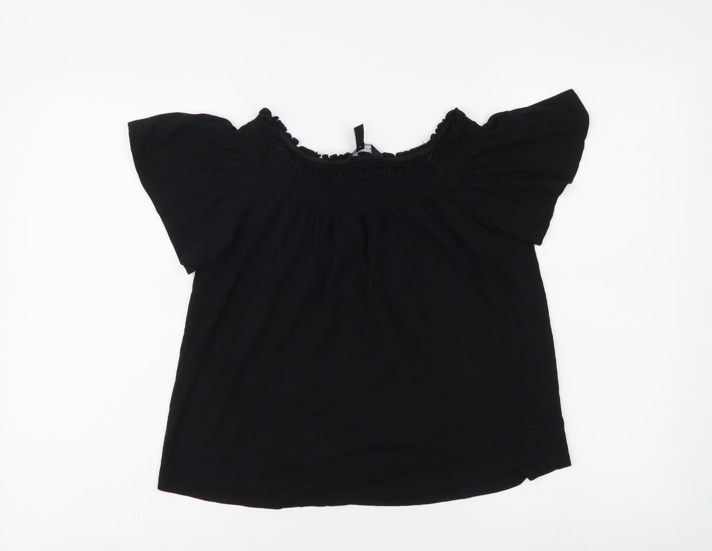 Womens UK Size 8 New Look Black Basic Blouse
