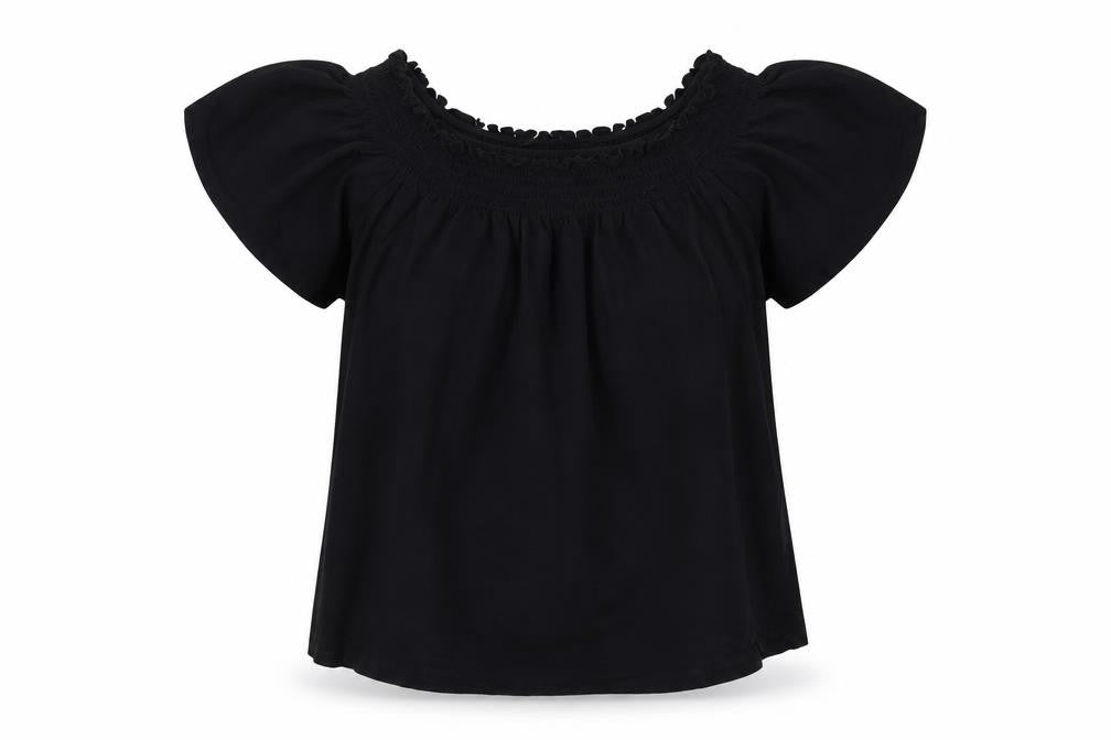 Womens UK Size 8 New Look Black Basic Blouse