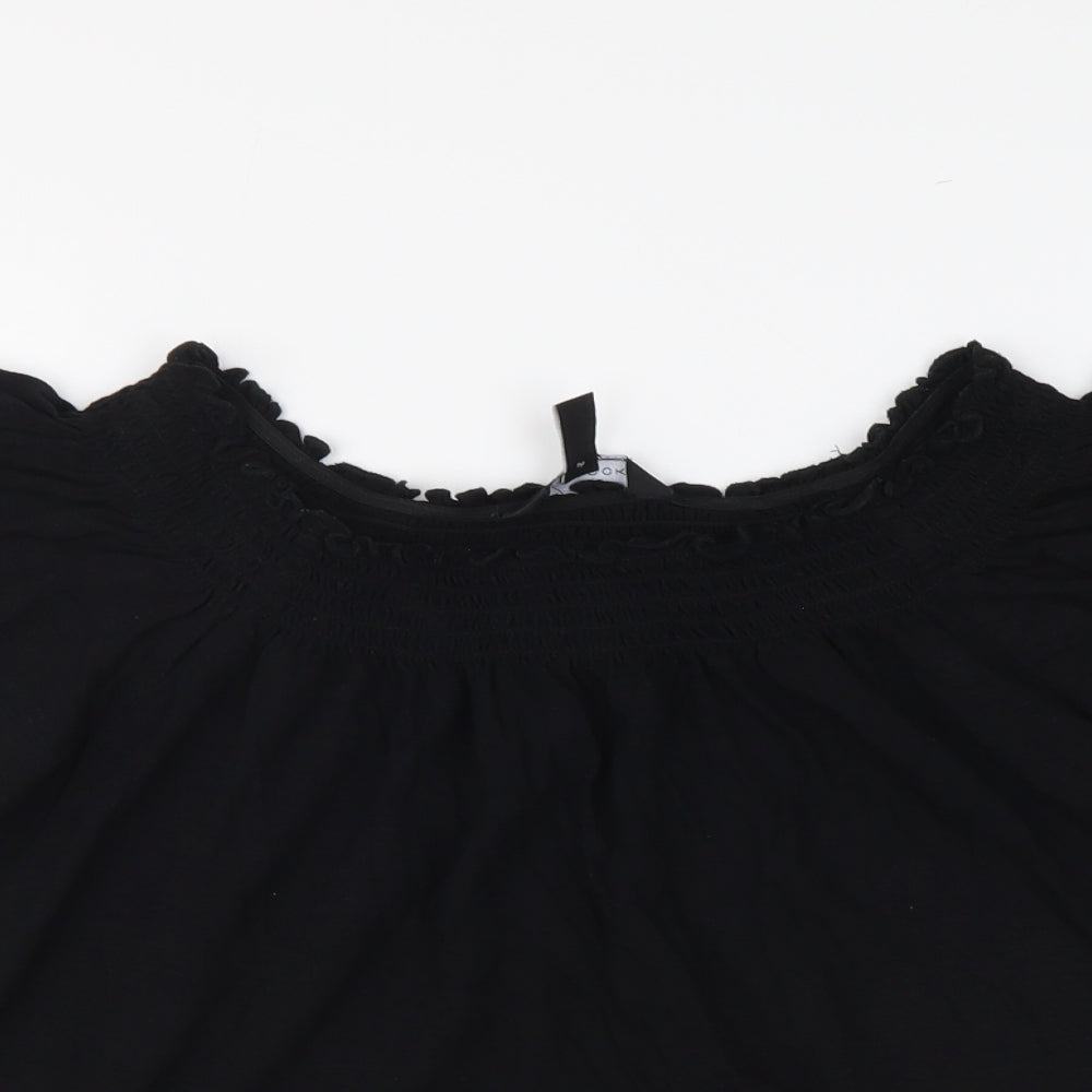 Womens UK Size 8 New Look Black Basic Blouse