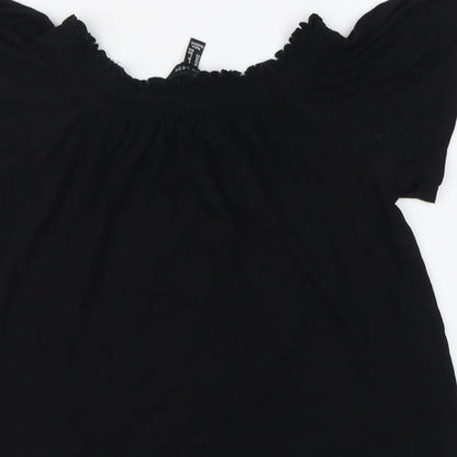 Womens UK Size 8 New Look Black Basic Blouse