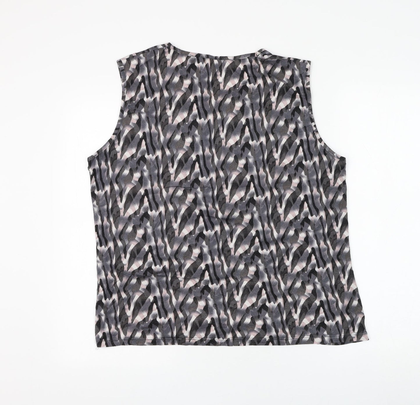 Womens UK Size L Preworn Grey Basic Blouse