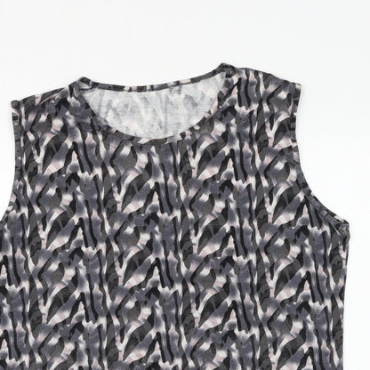 Womens UK Size L Preworn Grey Basic Blouse