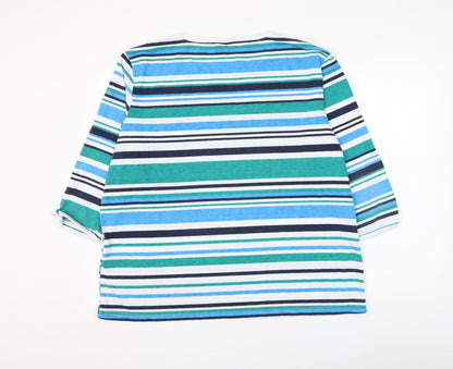 Womens UK Size XL Anne De Lancay Multicoloured Basic T-Shirt