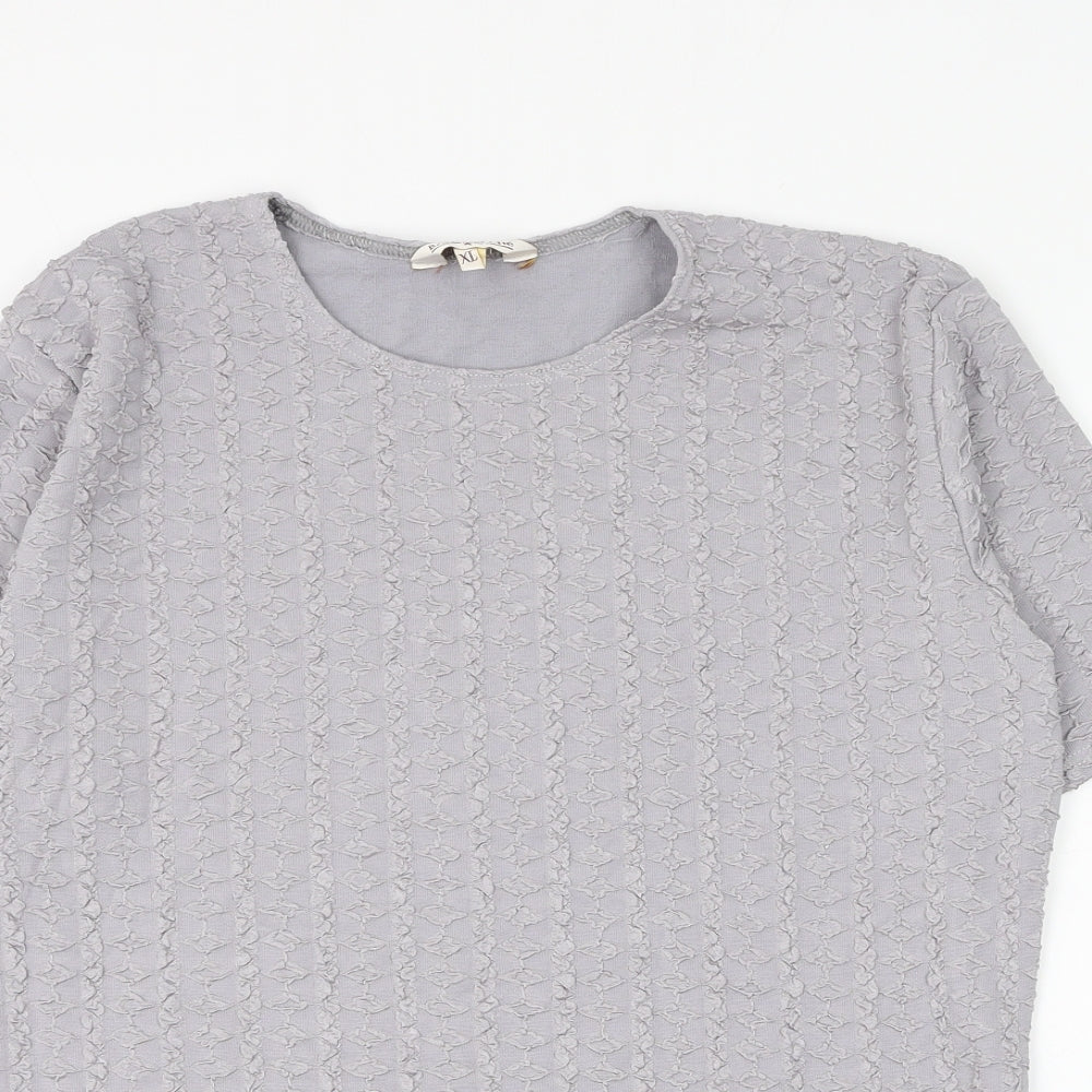 Womens UK Size XL Bonmarché Grey Basic Blouse